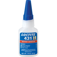 431 Surface Insensitive Instant Adhesive, Clear, Bottle, 20 g Dufferin Supply