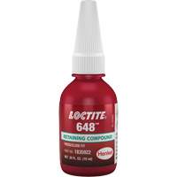 648 High Strength/Rapid Cure Retaining Compounds, 10 ml, Bottle, Green Dufferin Supply