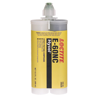 Adh&eacute;sifs structuraux non corrosifs pour les composants &eacute;lectriques E-60NC, 400 ml, Cartouche double, Deux composants, Noir Dufferin Supply