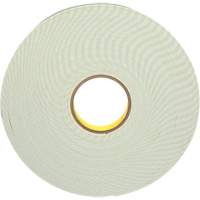 Ruban de mousse avec rev&ecirc;tement deux c&ocirc;t&eacute;s, Ruban double face en mousse, 33 m (108') lo x 25,4 mm (1") la, 62 mils, Ur&eacute;thane Dufferin Supply