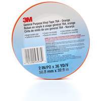 Ruban en vinyle pour travaux g&eacute;n&eacute;raux 764, 50,8 mm (2") la x 32,9 m (108') lo, 5 mils, Orange Dufferin Supply