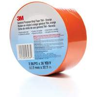Ruban en vinyle pour travaux g&eacute;n&eacute;raux 764, 50,8 mm (2") la x 32,9 m (108') lo, 5 mils, Orange Dufferin Supply