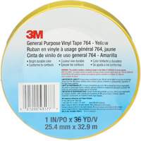 Ruban en vinyle pour travaux g&eacute;n&eacute;raux 764, 25,4 mm (1") la x 32,9 m (108') lo, 5 mils, Jaune Dufferin Supply