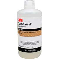 Scotch-Weld Instant Adhesive CA100, Off-White, Bottle, 1 lbs. Dufferin Supply