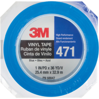 Ruban en vinyle 471, 25,4 mm (1") la x 32,9 m (108') lo, 5,3 mils, Bleu Dufferin Supply