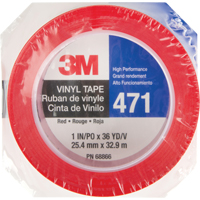 Ruban en vinyle 471, 25,4 mm (1") la x 32,9 m (108') lo, 5,3 mils, Rouge Dufferin Supply