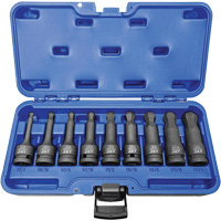 BNH-912 1/2" Drive SAE Ball Nose Hex Impact Socket Set, Hex, 1/2" Drive, 9 Pcs Dufferin Supply