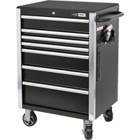 HDRC2807 HD Series Roller Cabinet, 7 Drawers, 27-4/5" W x 21-27/50" D x 40-31/100" H, Black Dufferin Supply