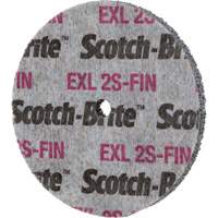Meule homog&egrave;ne Scotch-Brite EXL, 3" x 1/2", Arbre de 1/4" Dufferin Supply