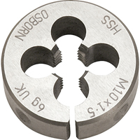Split Circular Die, M10 X 1.5 Thread, High Speed Steel Dufferin Supply