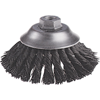 Brosses-boisseau &agrave; fils nou&eacute;s - Brosse-boisseau &eacute;vas&eacute;e, Dia. 6", Fils 0,02", Arbre 5/8"-11, Acier Dufferin Supply