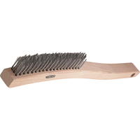 Brosses de grattage &agrave; manche long, garnissage en V, Acier inoxydable, 3 x 19 rangs de fils, Longueur 13-3/4" Dufferin Supply