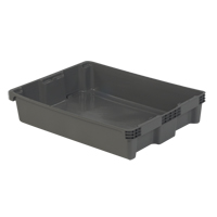 Polylewton Stack-N-Nest&reg; Containers, 6.1" x 29.6" x 22.4", Grey Dufferin Supply