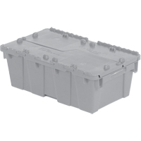 Contenants de distribution Flipak en plastique poly&eacute;thyl&egrave;ne (PE), 19,7" x 11,8" x 7,3", Gris Dufferin Supply