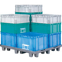 StakPak Plus 4845 System Containers, 15" W x 24" D x 14.5" H, Royal Blue Dufferin Supply