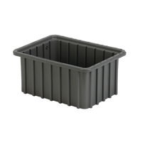 Divider Box, Polyethylene, 9.8" W x 7.3" D x 5" H, Grey Dufferin Supply