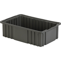 Divider Box, Polyethylene, 16.5" W x 10.9" D x 5" H, Grey Dufferin Supply