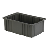 Divider Box, Polyethylene, 15.5" W x 9.9" D x 6" H, Grey Dufferin Supply