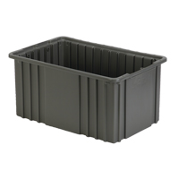 Divider Box, Polyethylene, 15.5" W x 9.9" D x 8" H, Grey Dufferin Supply