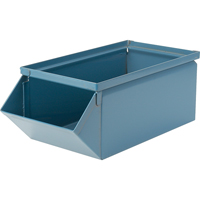 Bac en acier, Cap. 100 lb, 4-1/2" la x 8" p x 4-1/2" h, Bleu Dufferin Supply