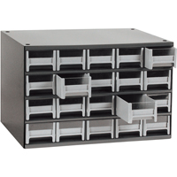 Modular Parts Cabinets, Steel, 20 Drawers, 17" x 10-9/16" x 2-1/16", Grey Dufferin Supply