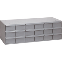 Industrial Drawer Cabinets, 18 Drawers, 33-3/4" W x 11-5/8" D x 10-7/8" H, Grey Dufferin Supply
