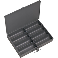 Compartment Scoop Boxes, Steel, 8 Slots, 13-3/8" W x 9-1/4" D x 2" H, Grey Dufferin Supply