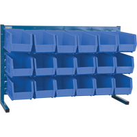 Louvered Rack with Bins, 18 Bins, 8-1/4" W x 36" D x 22" H Dufferin Supply