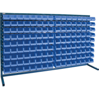 Louvered Rack with Bins, 144 Bins, 72" W x 15" D x 40" H Dufferin Supply