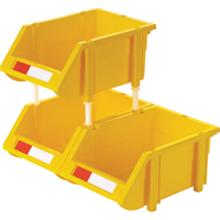 Bac empilable & &agrave; suspendre, 4-13/16" la, 3-3/16" h x 7-1/8" p, Jaune Dufferin Supply