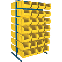 Double-Sided Stationary Bin Rack, 36" W x 24" D x 61" H, 56 Bins Dufferin Supply