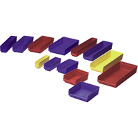 Shelf Bins, 8-3/8" W x 4" H x 11-5/8" D, Blue, 30 lbs. Capacity Dufferin Supply