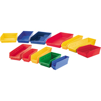 Bacs de rangement pour tablettes, 11-1/8" la x 4" H x 11-5/8" p, Jaune, Capacit&eacute; 30 lb Dufferin Supply