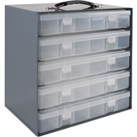 Compartment Box Cabinets, Steel, 5 Slots, 11-1/4" W x 6-3/4" D x 10-3/4" H, Grey Dufferin Supply
