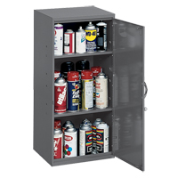 Utility Cabinet, Steel, 2 Shelves, 30" H x 13-3/4" W x 12-3/4" D, Grey Dufferin Supply