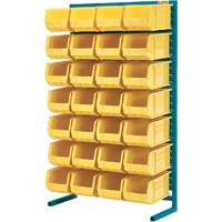 Single-Sided Stationary Bin Rack, 36" W x 12" D x 61" H, 28 Bins Dufferin Supply