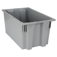 Stack & Nest Totes, 9" x 18" x 11", Grey Dufferin Supply