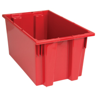 Stack & Nest Totes, 9" x 18" x 11", Red Dufferin Supply