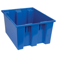 Stack & Nest Totes, 10" x 19.5" x 15.5", Blue Dufferin Supply