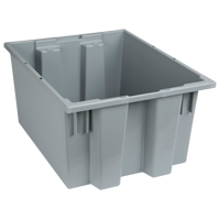 Stack & Nest Totes, 10" x 19.5" x 15.5", Grey Dufferin Supply