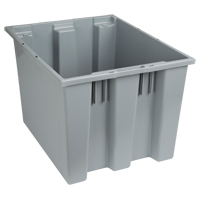 Stack & Nest Totes, 13" x 19.5" x 15.5", Grey Dufferin Supply