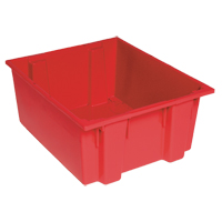 Stack & Nest Totes, 8" x 19.5" x 13.5", Red Dufferin Supply