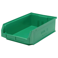 Giant Stacking Containers, 12.375" W x 19.75" D x 5.875" H, Green Dufferin Supply
