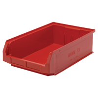 Giant Stacking Containers, 12.375" W x 19.75" D x 5.875" H, Red Dufferin Supply