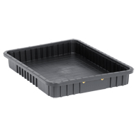 Conductive Dividable Grid Containers, Polypropylene, 17-1/2" W x 22-1/2" D x 3" H, Black Dufferin Supply