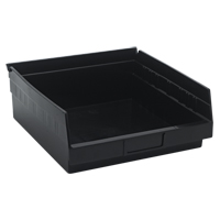 Bac pour &eacute;tag&egrave;re &eacute;conomique, 11-1/8" la, 4" h x 11-5/8" p, Noir Dufferin Supply