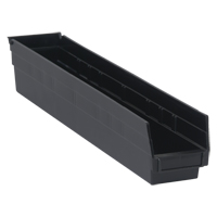 Bac pour &eacute;tag&egrave;re &eacute;conomique, 4-1/8" la, 4" h x 23-5/8" p, Noir Dufferin Supply