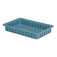 Contenants Divider Box, Poly&eacute;thyl&egrave;ne, 16,5" la x 10,9" p x 2,5" h, Bleu p&acirc;le Dufferin Supply