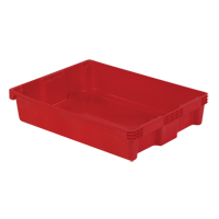 Polylewton Stack-N-Nest&reg; Containers, 6.1" x 29.6" x 22.4", Red Dufferin Supply