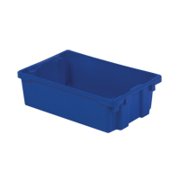 Polylewton Stack-N-Nest&reg; Containers, 6.2" x 20.1" x 13", Blue Dufferin Supply